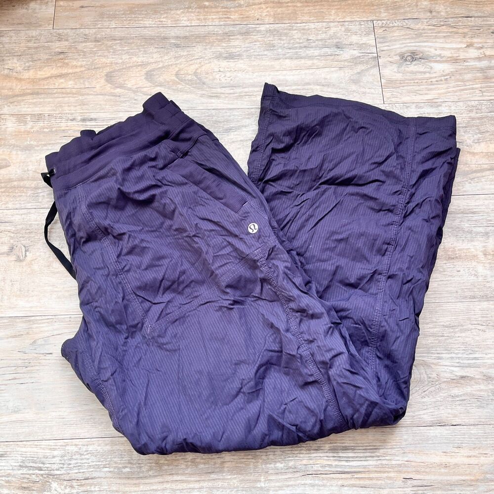 Lululemon Studio Pant II Liner Black Swan Purple Size 12 Relaxed Yoga Pants